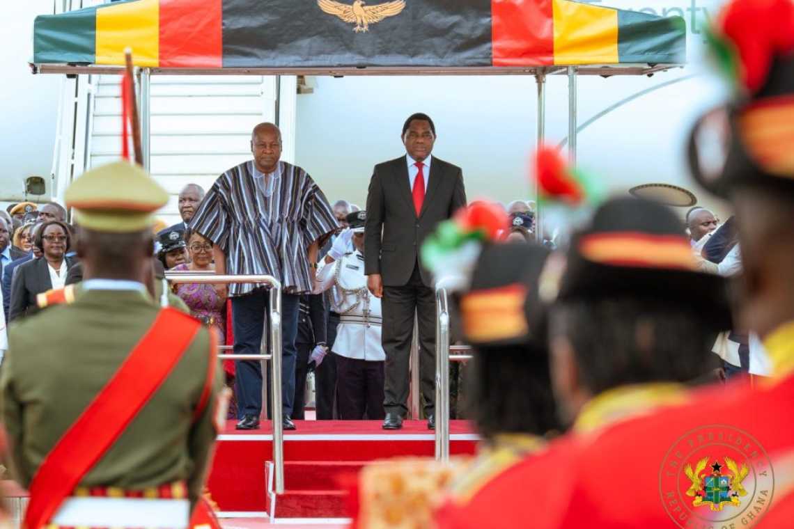 President Mahama Arrives in Lusaka for High-Stakes Economic Diplomacy