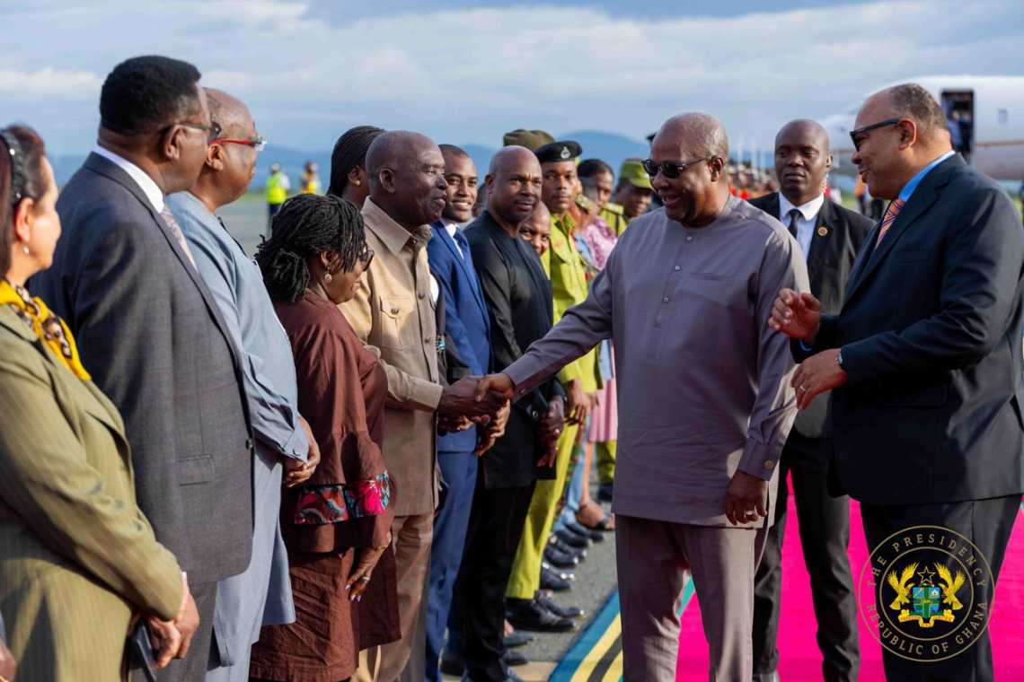 A Landmark for Justice: President Mahama Arrives in Tanzania for African Court’s 20th Anniversary and 2026 Judicial Opening