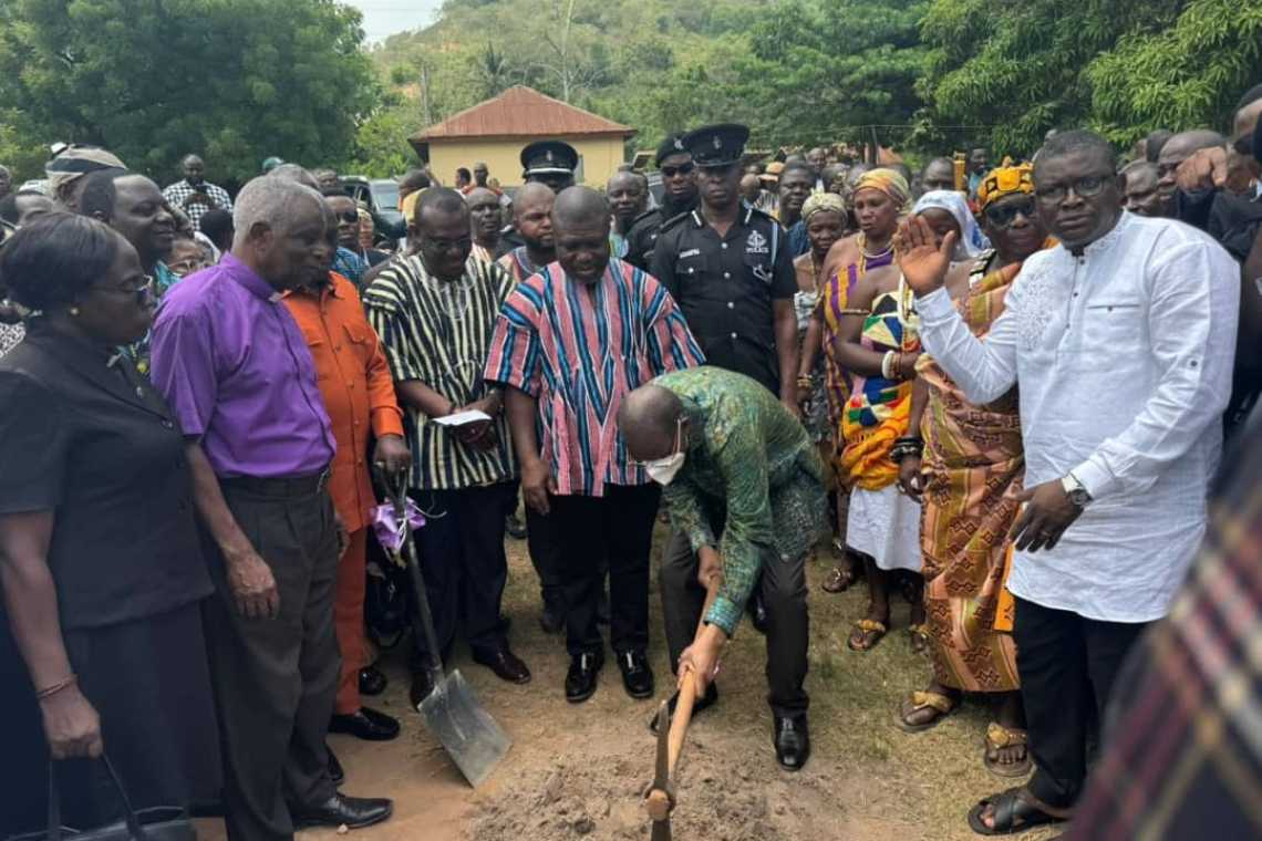 Building for the Future: Speaker Bagbin Cuts Sod for 8-Unit Classroom Block in Anyirawase